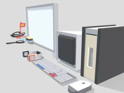 OFFICE TOOLS 14 MODELS Low-poly 3D model