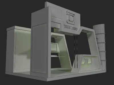  Booth Exhibition Stand a441b 3D model