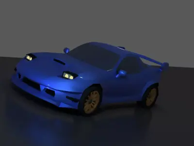 Low poly racing sport-car Low-poly 3D model
