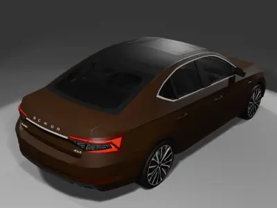 Skoda Superb LK  Low-poly 3D model