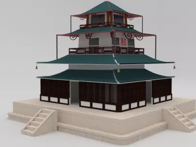 Japane Style House 3D model