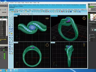 Elegant Fusion Wear Solitaire Ring 3D print model