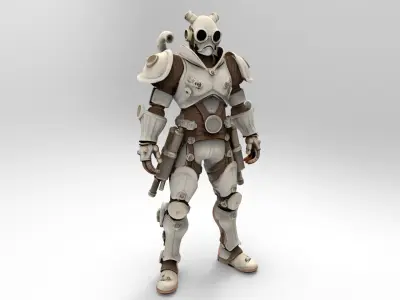 steampunk robotic 6 3D print model