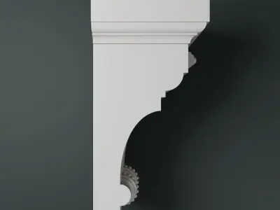 Corbel 004 - Georgian - Arrow and Fluted 3D model