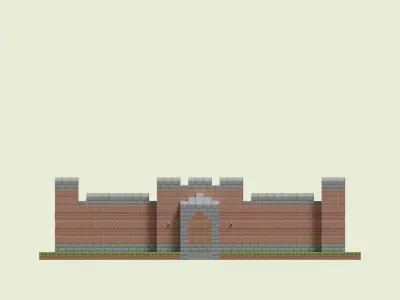 Manor Walls 3D model