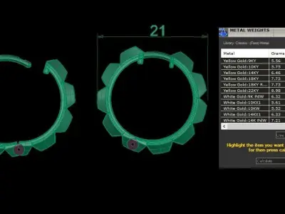 quatre clou de paris bangle earrings 3D print model