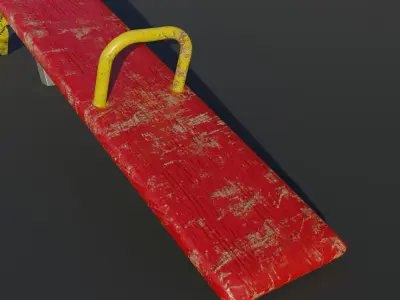 3D model of a Seesaw Low-poly 3D model