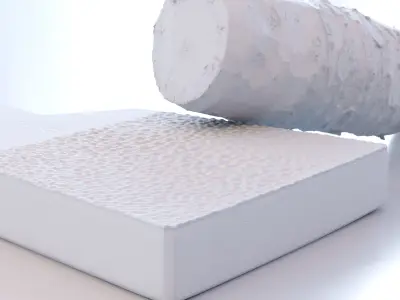 Sharkskin Wasabi Grater Set - Japanese horseradish Low-poly 3D model