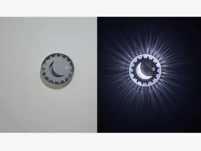 Sun and Moon Wall Light - Creative Decor Printable STL 3D print model