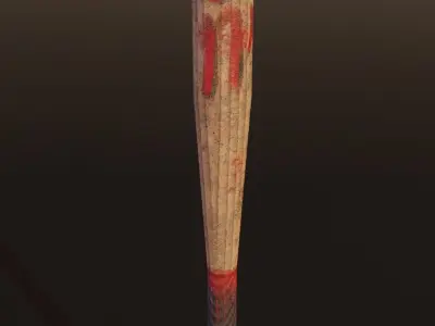 Baseball bat pbr game ready Low-poly 3D model