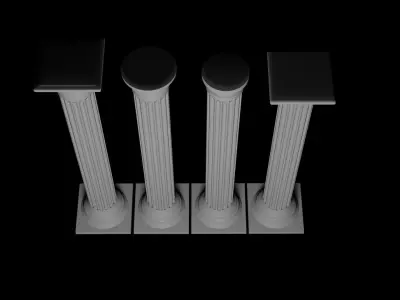 Columns four 3D model