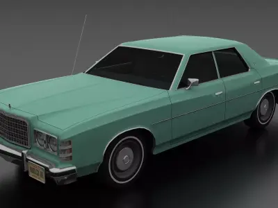 LTD 4dr 1975 Low-poly 3D model