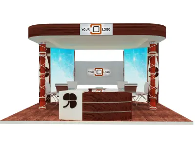 Booth Exhibition Stand a596h 3D model