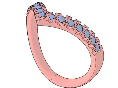 diamond ring V 3D print model