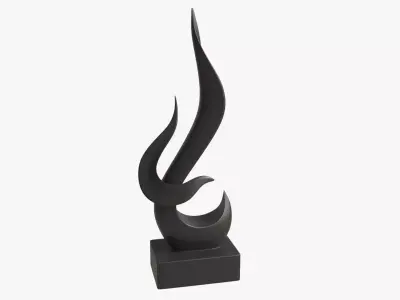 Abstract Ceramic Living Room Figurine 3D model