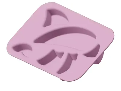 Plastic Kids Dolphin Plate 3D model
