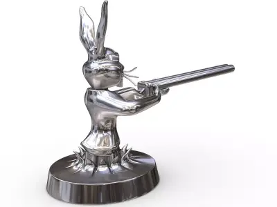 bunny hood ornament 3D print model
