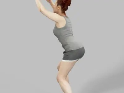 5x SPORT MAN WOMAN PEOPLE VOL02 SCANNED 3D Model Pack