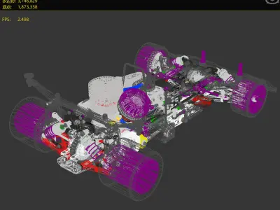 Radio controlled car model 3D model