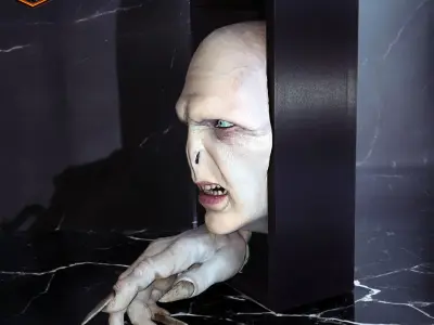Voldemort with removable wand - Book Nook 3D print model