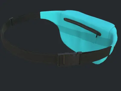 PBR Fanny Pack - Fanny Bag - 3 color  Low-poly 3D model