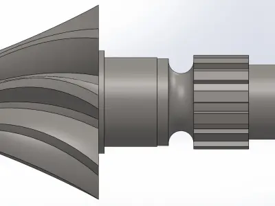 Helical beveal gear 3D print model