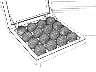 Billiard Ball Box 3D model