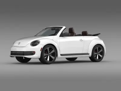 VW Beetle Cabrio 2013 3D model