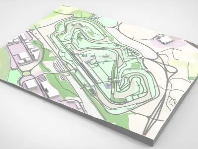The Circuit de Barcelona-Catalunya Spain 3D model