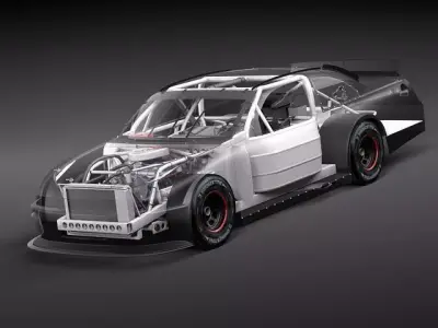 Nascar 2010 chevrolet impala ss godaddy cat pepsi 3D model