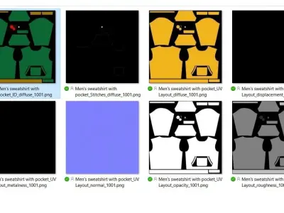 Mens sweatshirt with pocket 3d Modal 3D model