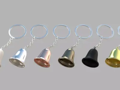 bell key chain collection 3D model