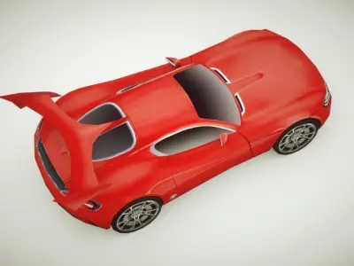Generic Supercar v4 multicolors Low-poly 3D model