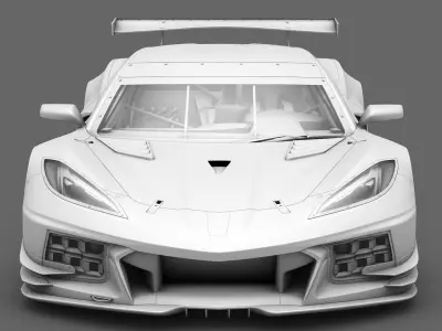 Chevrolet Corvette C8R GT3 GTLM Low-poly 3D model