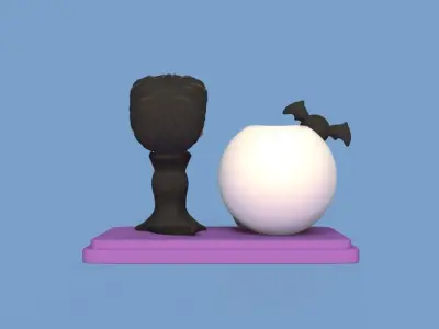 Halloween Skull Pot 3D print model