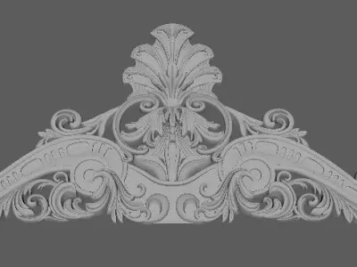 Central decor ornament for furniture 3D model 960
