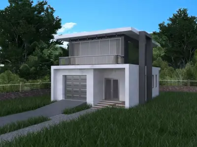 ESTATE HOUSE  Free low-poly 3D model