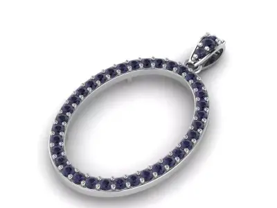 Oval Diamond Pendant 246 3D print model