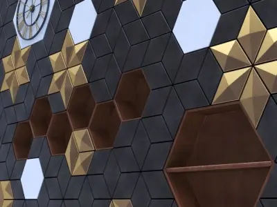 Wall Decorative panels-001 3D model