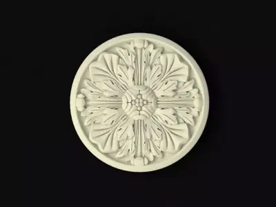rosette decorative medallion 3D model buy