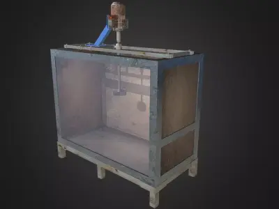 Test Tank For Turbine Low-poly 3D model