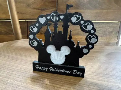  Disney Valentines Day Table Topper Decoration 3D Print Free 3D print model