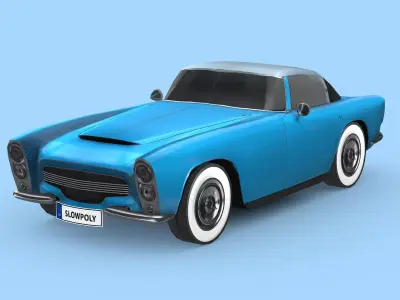 Dodge Zeder Z-250 1953 Low-poly 3D model