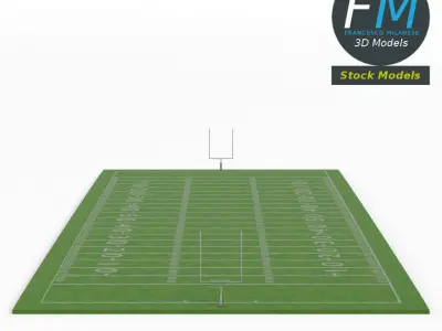 American football field 3D model