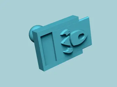 Stamp 20 - Rocket - Fondant Decoration Maker Toy 3D print model