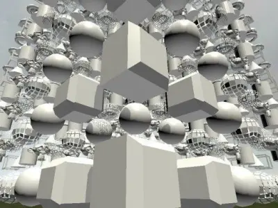 LoD Test - Blender Game Engine  Free low-poly 3D model