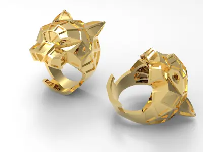 tiger ring 3D print model 2