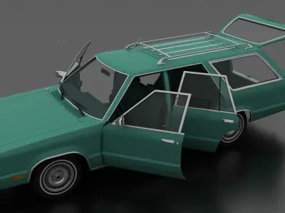 Fairmont 4dr Station Wagon 1978 Low-poly 3D model