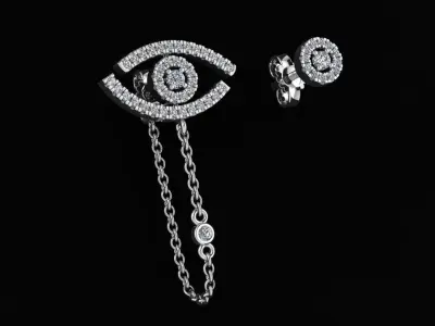 Messika Lucky Eye Earring 3D print model