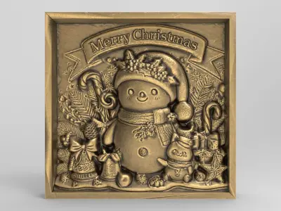 christmas card 1 decor  3D print model